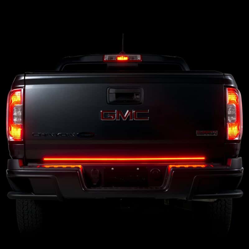 Putco — Putco 23-24 GMC Canyon 48In Direct Fit Red Blade Kit Tailgate Bars - view 2