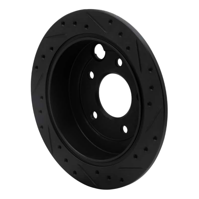 R1 Concepts — R1 95-02 Mazda Millenia Rear Left Drilled & Slotted Black Brake Rotor
R1 Brake Rotor Drill - view 4