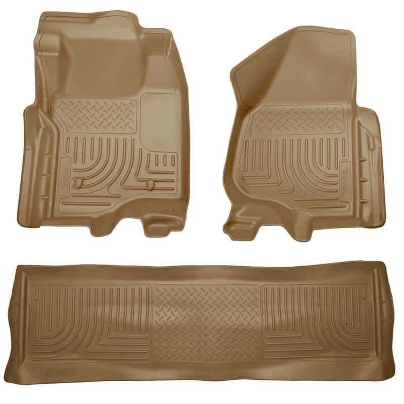 Husky Liners — Husky Liners 11-12 Ford SD Crew Cab WeatherBeater Combo Tan Floor Liners (w/o Manual Trans Case)
Floor Liners - view 3