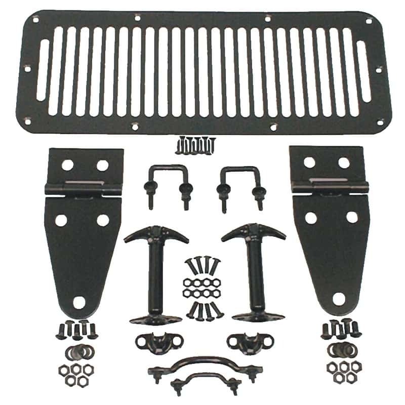 Rugged Ridge — Rugged Ridge 78-95 Jeep CJ / Jeep Wrangler Black Hood Kit
Hood Appearance Set
OFFROAD_EXTERIOR - view 1