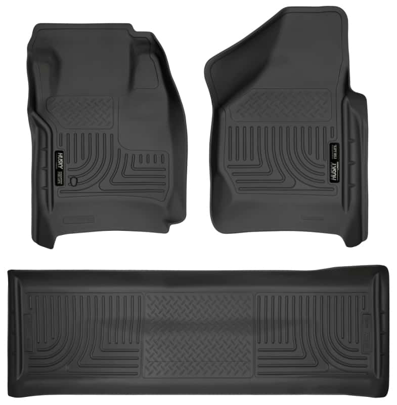 Husky Liners — Husky Liners 08-10 Ford SD Crew Cab WeatherBeater Combo Black Floor Liners (w/o Manual Trans Case)
Floor Liners - view 1