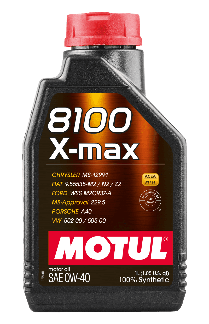 Motul — Motul 1L Synthetic Engine Oil 8100 0W40 X-MAX - Porsche A40 - view 1