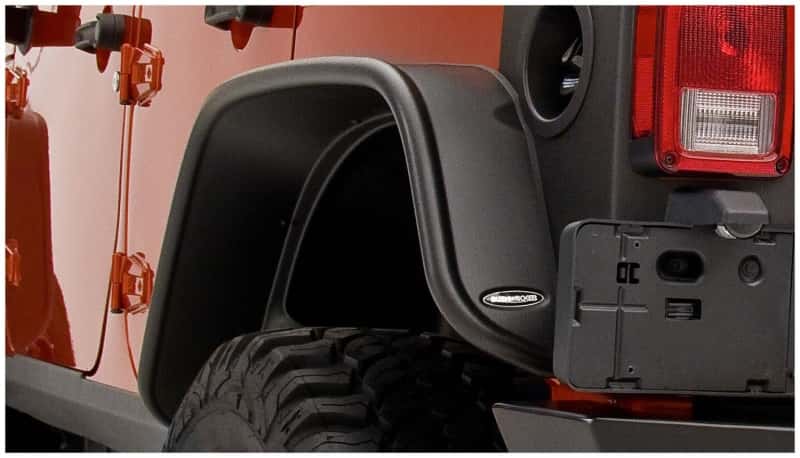 Bushwacker — Bushwacker 07-18 Jeep Wrangler Unlimited Flat Style Flares 2pc 4-Door Sport Utility Only - Black
FF Jeep Flat Sty 2Pc - view 3