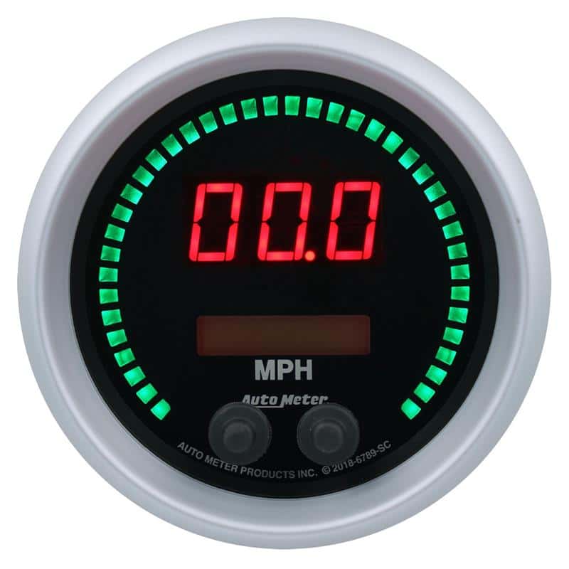 AutoMeter — Autometer 85.7mm Black Switchable 260 MPH / 260 KM/H Speedometer Sport-Comp Elite Digital Gauge - view 1