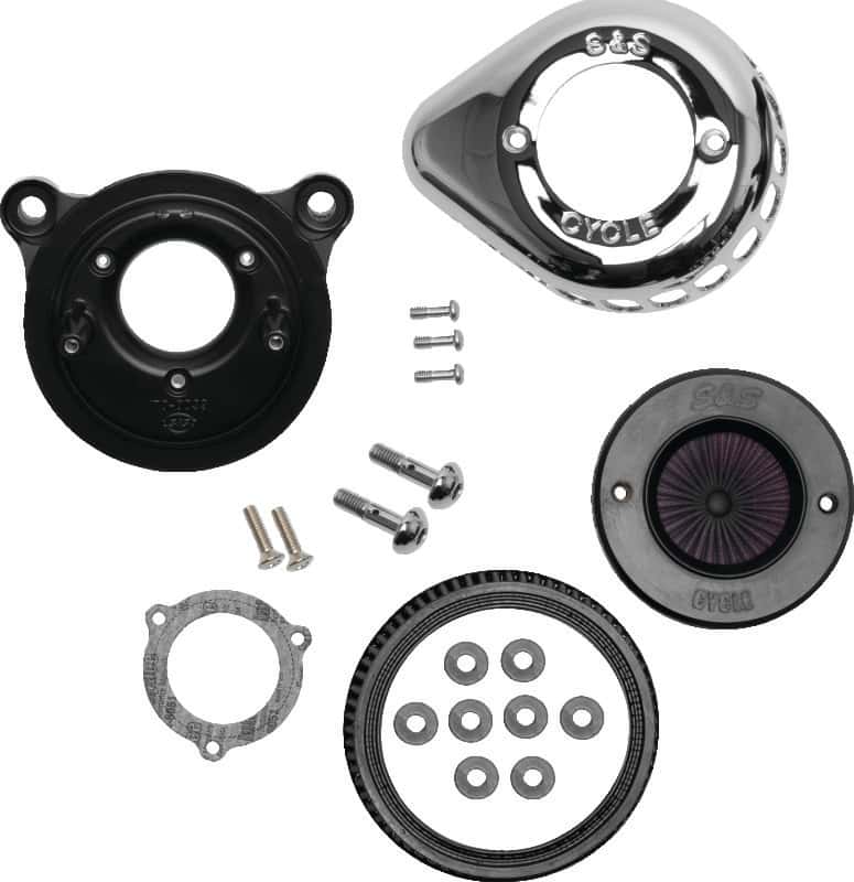 S&S Cycle — S&S Cycle 08-16 Touring/16-17 Softail Models Stealth Air Stinger Kit w/ Chrome Teardrop - view 2
