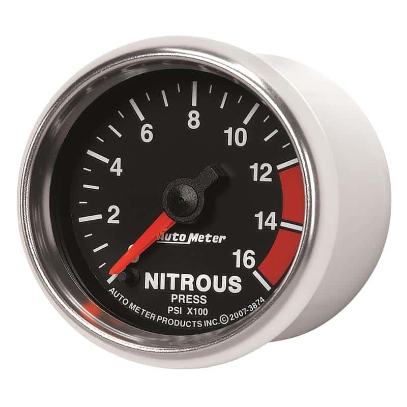 AutoMeter — Autometer GS 2 1/16in. 1600PSI Nitrous Fuel Pressure Gauge
2-1/16" NITROUS, 0-1 - view 3