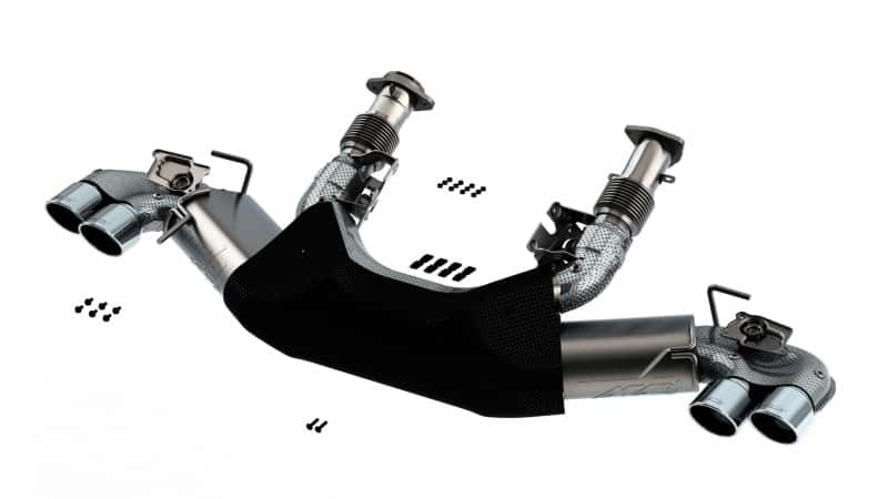 Borla — Borla 2020 Chevrolet Corvette C8 6.2L ATAK 3in Exhaust System Dual Round A/C Tips 4inx 4.75in
Cat-Back System - view 2