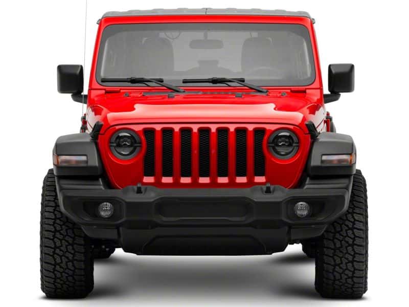 Raxiom — Raxiom 18-23 Jeep Wrangler JL Axial Series 9-In LED Angel Eye Headlights- Blk Housing (Clear Lens)
Headlights - view 4