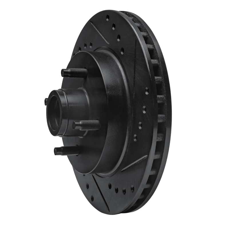 R1 Concepts — R1 87-93 Ford Mustang Front Right Drilled & Slotted Black Brake Rotor
R1 Brake Rotor Drill - view 2