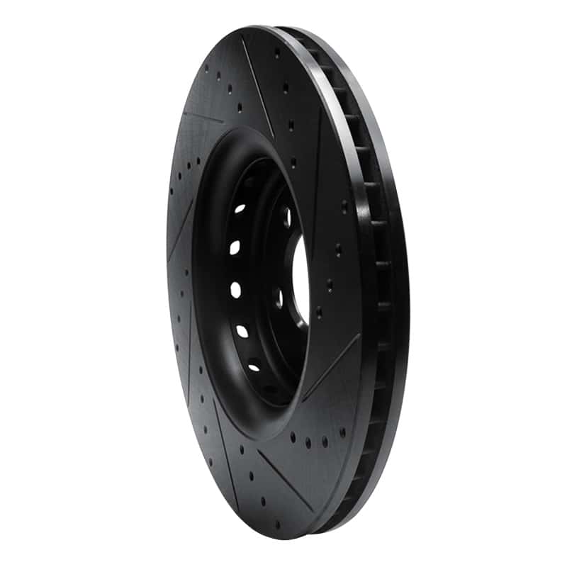 R1 Concepts — R1 14-23 Dodge Charger Front Left Drilled & Slotted Black Brake Rotor
R1 Brake Rotor Drill - view 4
