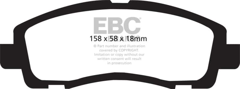 EBC — EBC 09-14 Acura TL 3.5 Ultimax2 Front Brake Pads
Disc Brake Pad - view 1