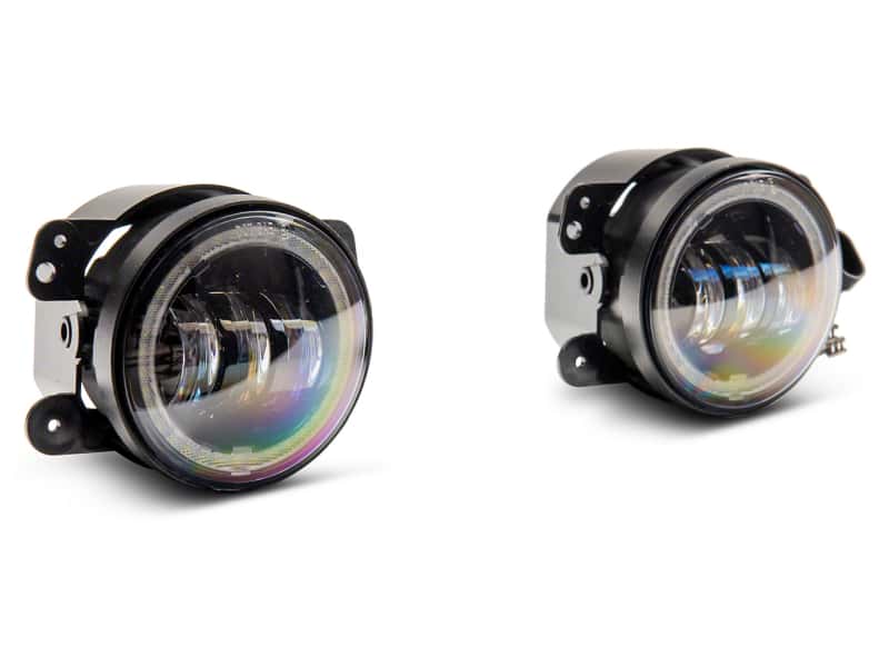 Raxiom — Raxiom 07-18 Jeep Wrangler JK Axial Series 4-In LED Devil Eyes Fog Lights w/ Halo
Lights - view 1