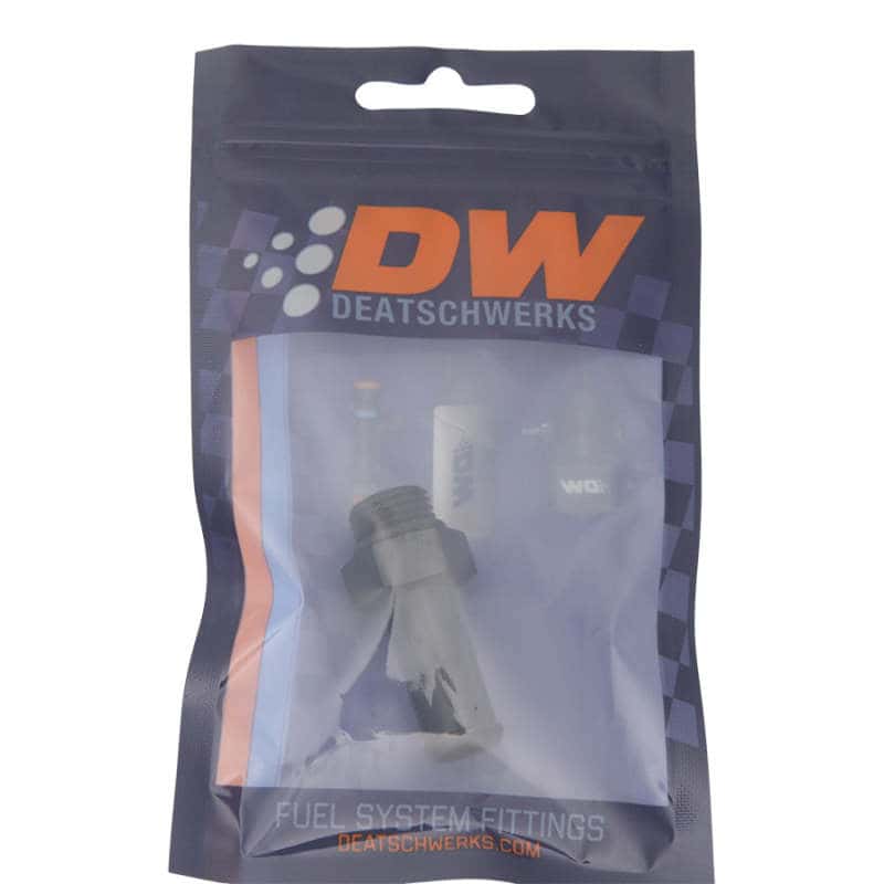 DeatschWerks — DeatschWerks 6AN ORB Male to 1/2in Male Barb Fitting (Incl O-Ring) - Anodized Matte Black
Lines & Fittings - view 2