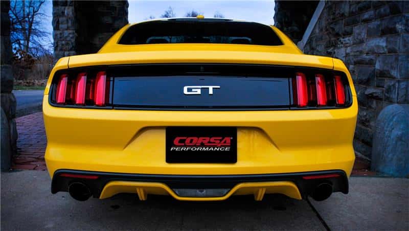 CORSA Performance — Corsa 2015-2017 Ford Mustang GT Fastback 5.0 3in Xtreme Cat Back Exhaust w/ Dual Black 4.5in Tips
Corsa 2015 Ford Mustang GT Fastback 5.0 3in Xtreme Cat Back Exhaust w/ Dual  Black 4.5in Tips
Exhaust - view 3