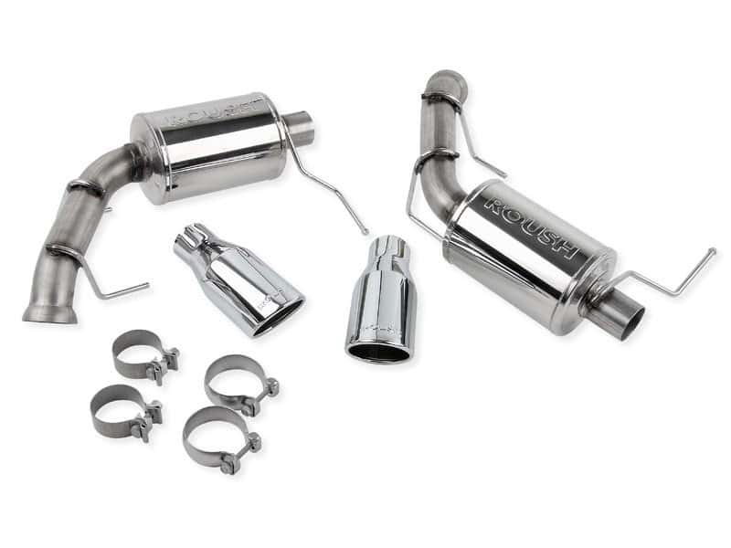 Roush — Roush 2011-2014 Ford Mustang V8 Enhanced Sound Dual Axle-Back w/ Round Tips
Mustang Exhaust Kit - view 2