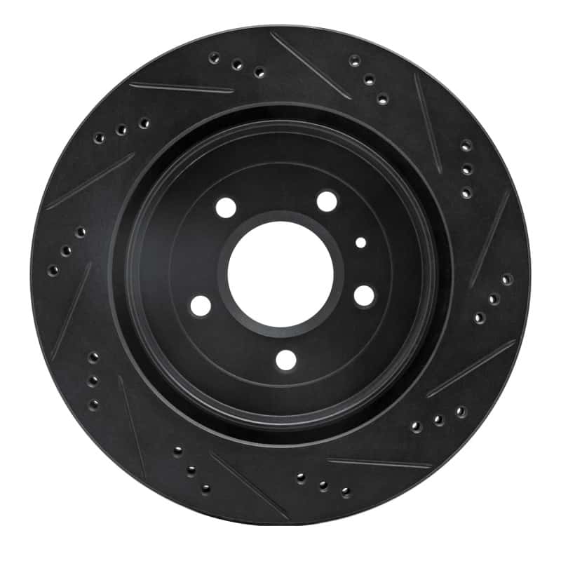 R1 Concepts — R1 05-11 Cadillac STS Rear Left Drilled & Slotted Black Brake Rotor
R1 Brake Rotor Drill - view 5