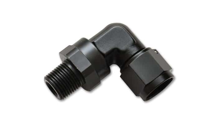 Vibrant — Vibrant -4AN to 1/4in NPT Female Swivel 90 Degree Adapter Fitting
4ANFem-1/4"NPT90Swvl
-4ANFM-1/4NPTML90Deg
AN Fitting - view 4