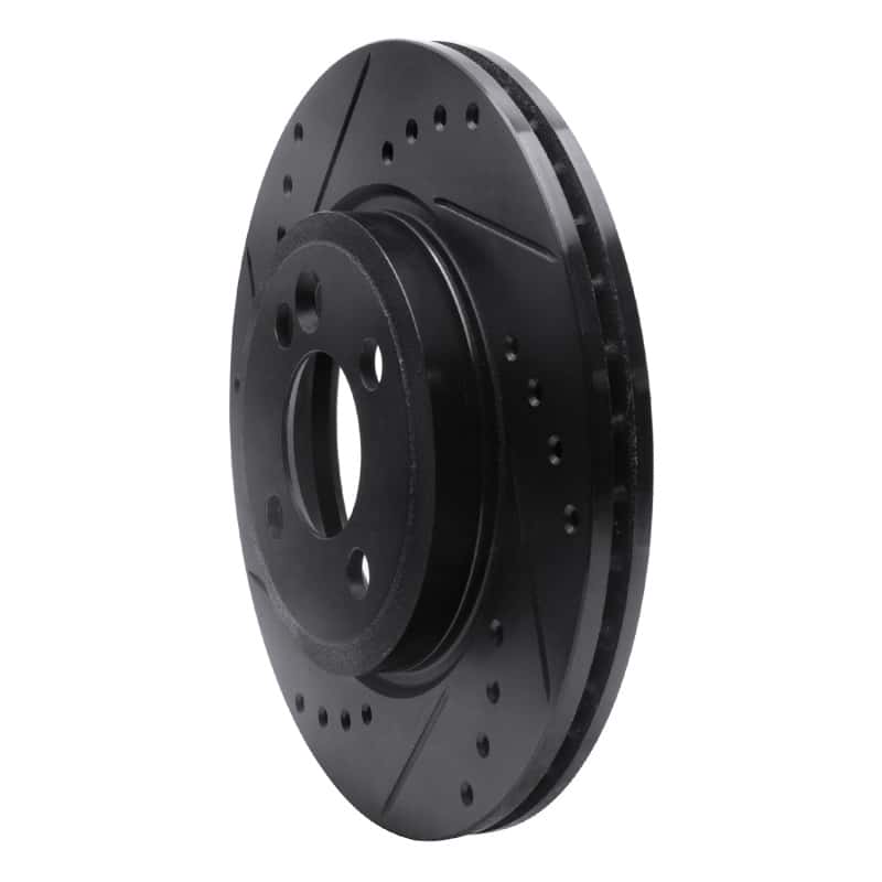 R1 Concepts — R1 02-08 Mini Cooper (Excl Clubman) Front Left Drilled & Slotted Black Brake Rotor
R1 Brake Rotor Drill - view 2