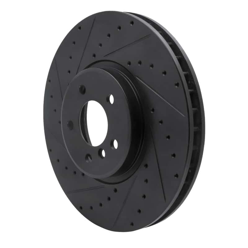 R1 Concepts — R1 08-19 BMW X5 Front Left Drilled & Slotted Black Brake Rotor
R1 Brake Rotor Drill - view 2