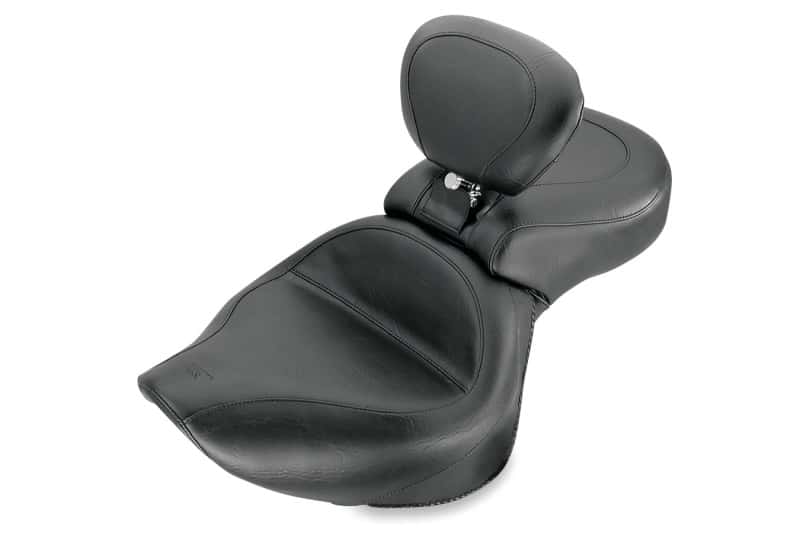 Mustang Motorcycle — Mustang 01-08 Honda VT750DC Spirit Wide Touring 1PC Seat w/ Driver Backrest - Black - view 1