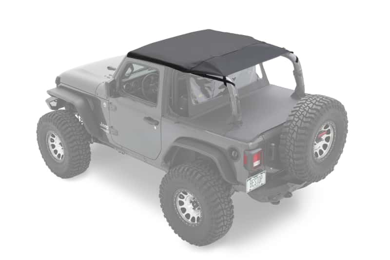 Bestop — Bestop 18-23 Jeep Wrangler JL 2-Door Header Safari Cable Style Bikini (Black Diamond)
Safari Cable Bikini - view 2