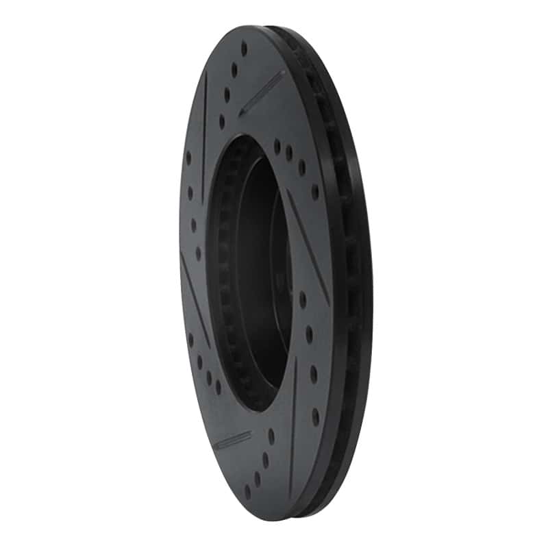 R1 Concepts — R1 84-87 Toyota Corolla (US/Canada) Front Right Drilled & Slotted Black Brake Rotor
R1 Brake Rotor Drill - view 4