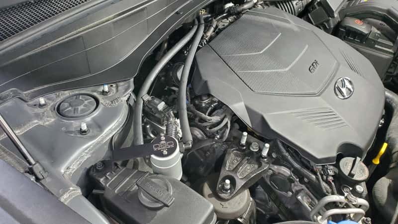 J&L — J&L 20-25 Hyundai Palisade / Kia Telluride 3.8L Oil Separator 3.0 Passenger Side - Clear Anodize
Oil Separator - view 2