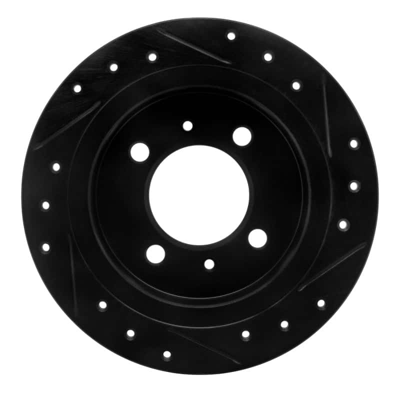 R1 Concepts — R1 91-06 Nissan NX Rear Left Drilled & Slotted Black Brake Rotor
R1 Brake Rotor Drill - view 5