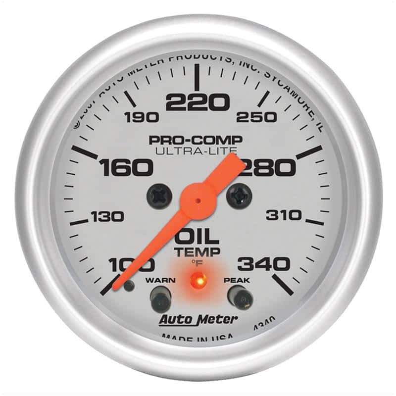 AutoMeter — Autometer Ultra-Lite 2-1/16in. / 340 Degree F (Stepper Motor w/Peak & Warn) Oil Temperature Gauge
2-1/16" OIL TEMP, 10 - view 2