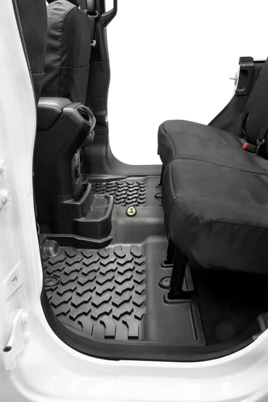 Bestop — Bestop 18-26 Jeep Wrangler JL 4-Door Exc. 4Xe Rear Floor Mats (Black) - view 1