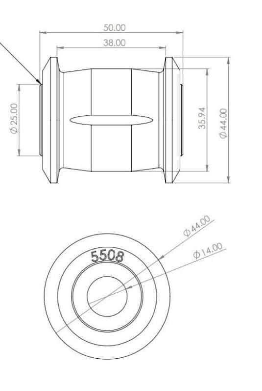 Superpro — SuperPro Toyota Land Cruiser 300 Series (N/A North America) Rear Panhard Rod Bushing Kit
Bushing Kit - view 2