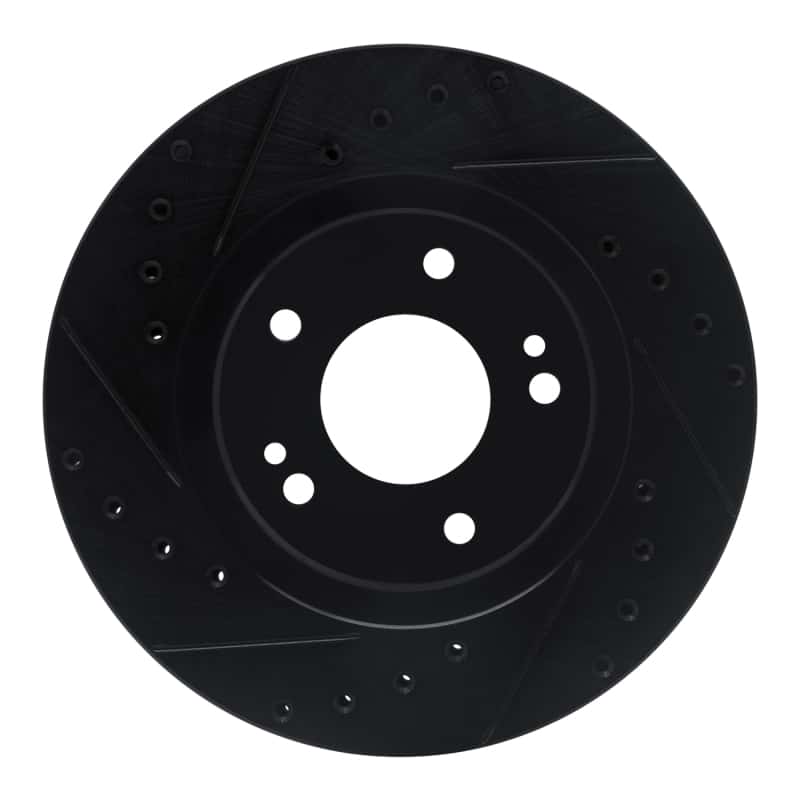 R1 Concepts — R1 91-93 Dodge STEALTH Front Left Drilled & Slotted Black Brake Rotor
R1 Brake Rotor Drill - view 1