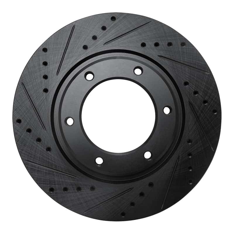 R1 Concepts — R1 93-97 Lexus LX450 Front Left Drilled & Slotted Black Brake Rotor
R1 Brake Rotor Drill - view 1