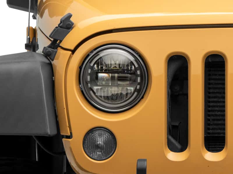 Raxiom — Raxiom 97-18 Jeep Wrangler TJ/JK Axial 7-Inch LED Headlights w/ DRL- Black Housing (Clear Lens)
Headlights - view 9
