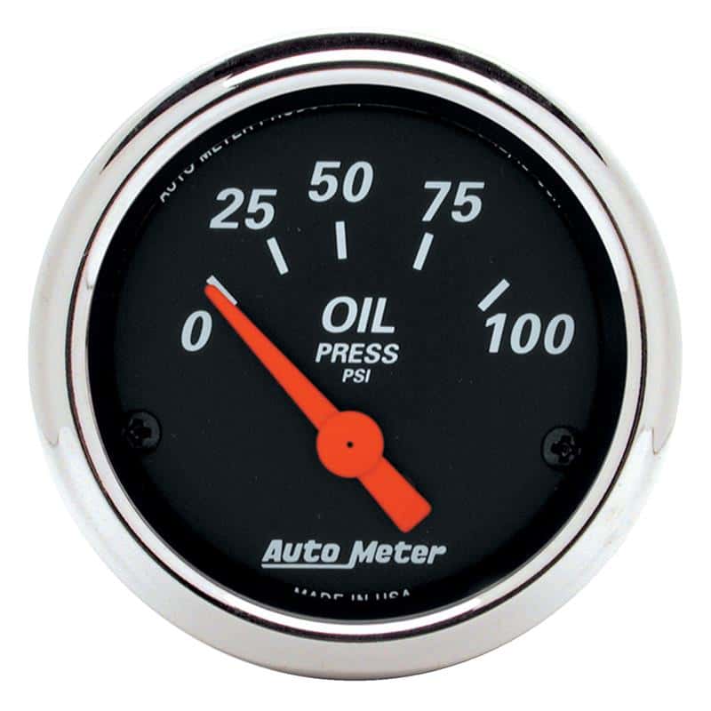 AutoMeter — Autometer Designer Black 2 1/16in 100 PSI Electronic Oil Pressure Gauge
GA 2" OILP ELEC DB - view 1