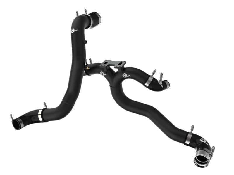 aFe — AFE 18-22 Kia Stinger V6-3.3L BladeRunner Alum Hot/Cold Charge Pipe Kit Black
Charge Pipe Kit - view 1