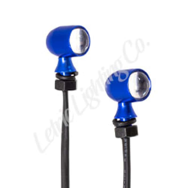 Letric Lighting — Letric Lighting 12mm Mini Red Running Light Red Turn Signal - Blue Anodized - view 2