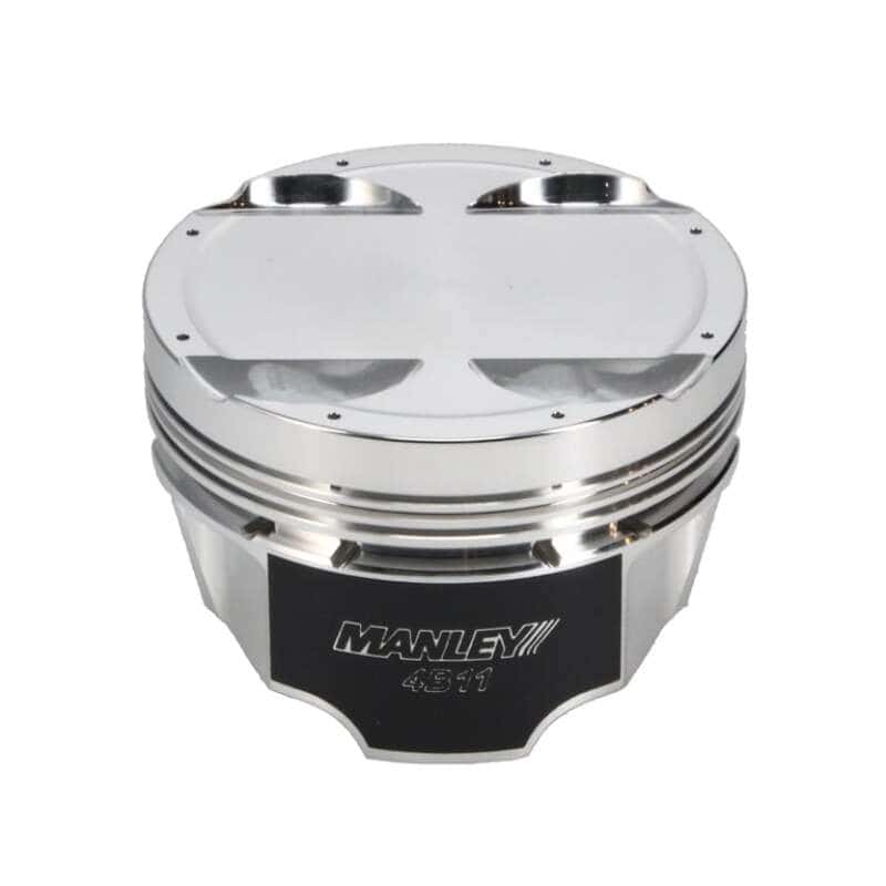 Manley Performance — Manley Mitsubishi 4B11 86.5mm Bore 10.0:1 CR -3.5cc Dish Turbo Tuff Piston Set w/ Rings
Piston Set - view 6