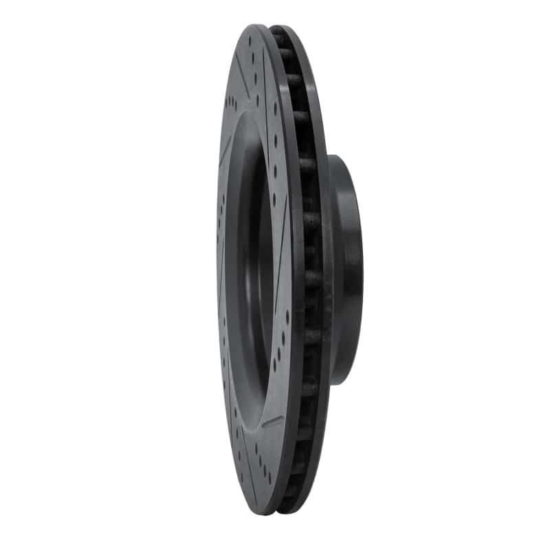 R1 Concepts — R1 08-15 Audi TTS Quattro Rear Left Drilled & Slotted Black Brake Rotor
R1 Brake Rotor Drill - view 4