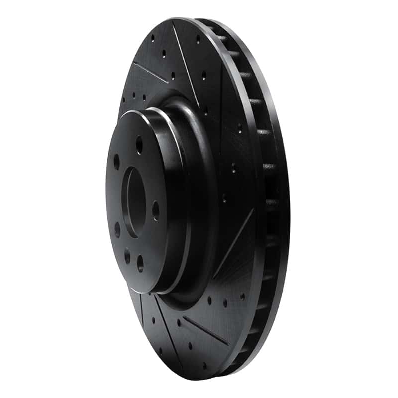 R1 Concepts — R1 12-21 Tesla Model X Front Right Drilled & Slotted Black Brake Rotor
R1 Brake Rotor Drill - view 2
