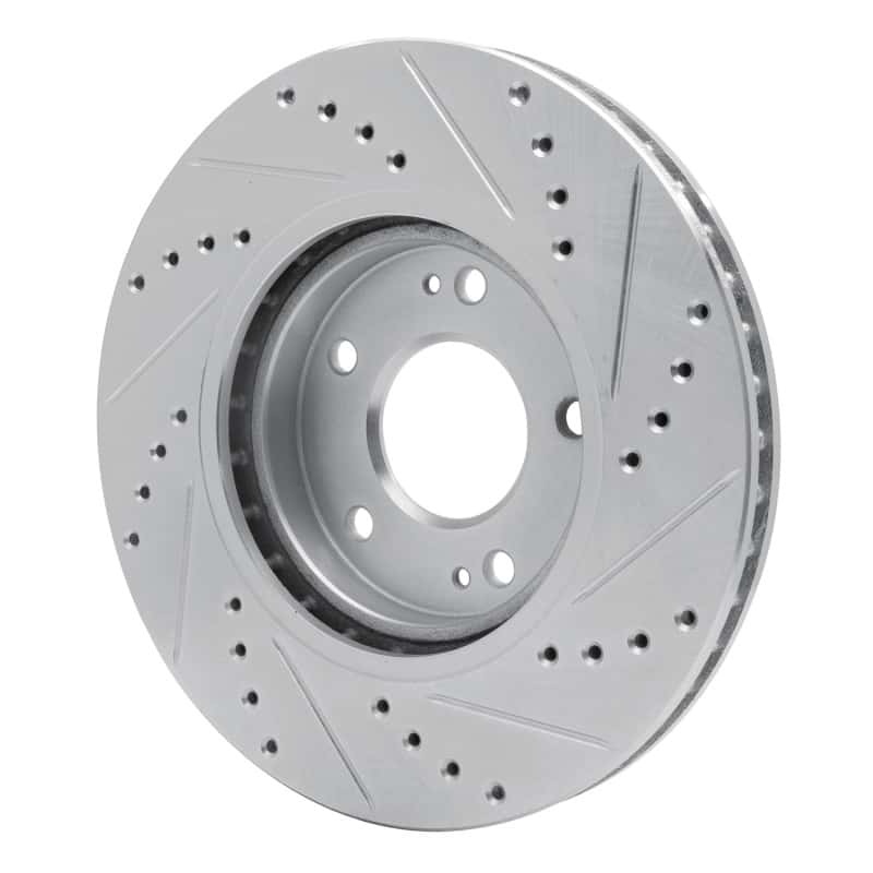 R1 Concepts — R1 01-06 Hyundai Santa Fe Front Left Drilled & Slotted Silver Brake Rotor
R1 Brake Rotor Drill - view 4