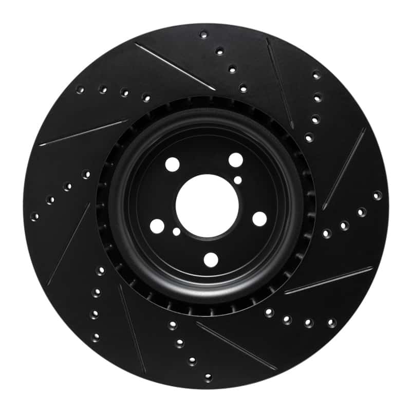 R1 Concepts — R1 03-25 Subaru Impreza Front Left Drilled & Slotted Black Brake Rotor
R1 Brake Rotor Drill - view 5