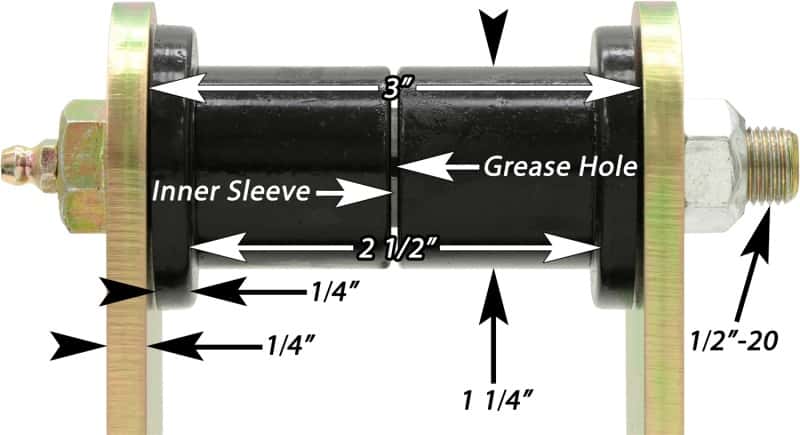 RockJock — RockJock YJ HD Leaf Spring Shackles Front w/ Urethane Bushings HD Greasable Bolts Pair
LeafSpShclKt - view 3