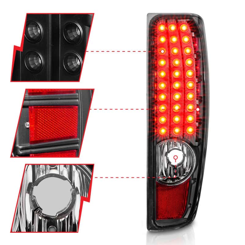 ANZO — ANZO 04-10 Chevy Colorado LED Taillights G2 - Black - view 9