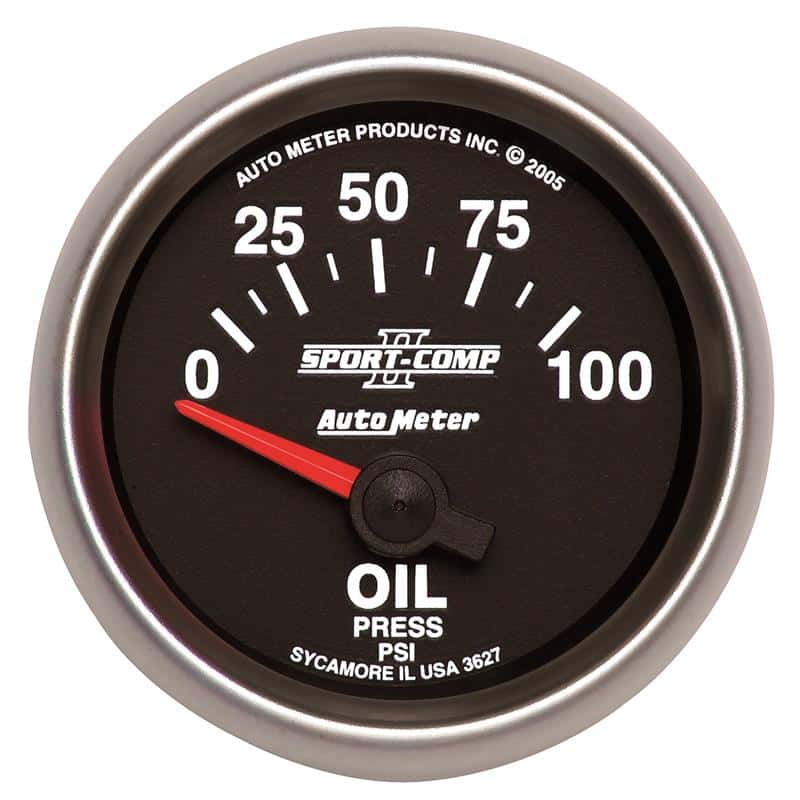 AutoMeter — Autometer Sport-Comp II 52mm 0-100 PSI Short Sweep Electronic Oil Pressure Gauge
2-1/16" OIL PRESS, 0 - view 2