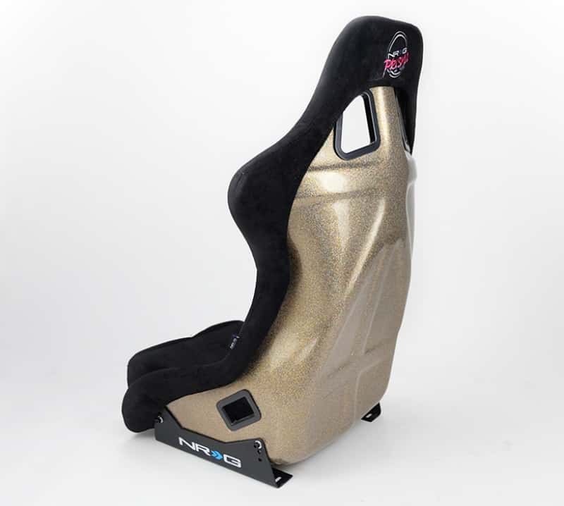 NRG — NRG FRP Bucket Seat ULTRA Edition - Large (Black Alcantara/Gold Glitter Back) - view 6