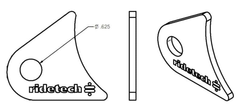 Ridetech — Ridetech Small Rear Axle Tab for Tri Link
Tri Link Tab - view 2