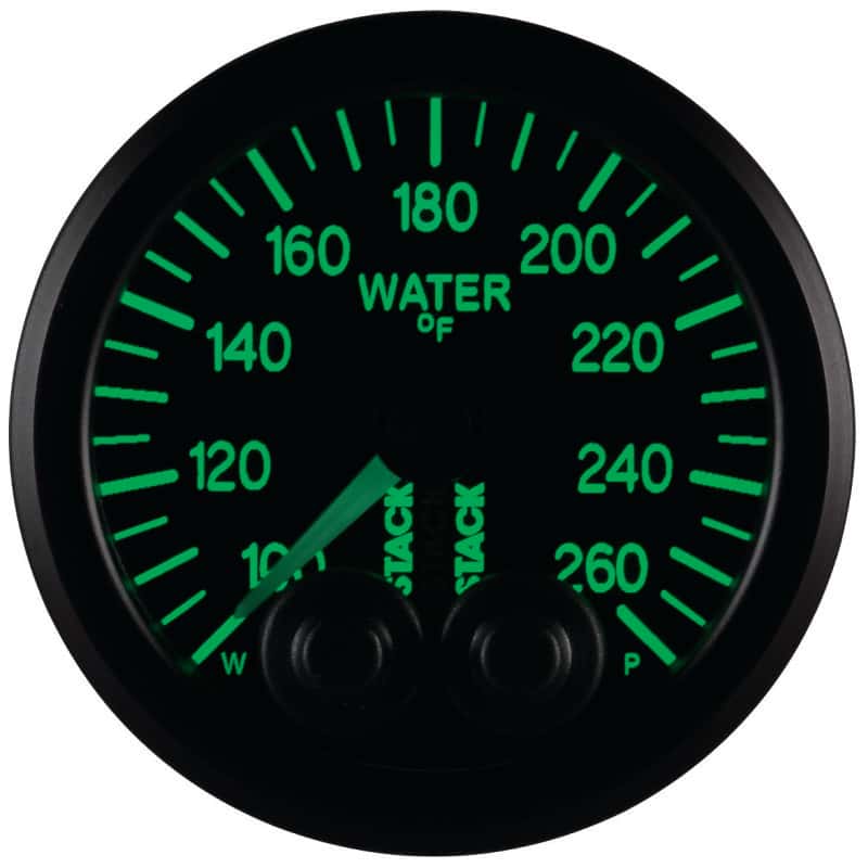 AutoMeter — Autometer Stack Pro Control 52mm 100-260 deg F Water Temp Gauge - Black (1/8in NPTF Male)
Ga WTmp PC Blk 260F - view 7