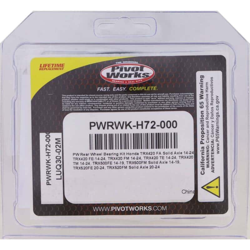 Pivot Works — Pivot Works 14-23 Honda TRX420 FA Solid Axle Rear Wheel Bearing Kit - view 3