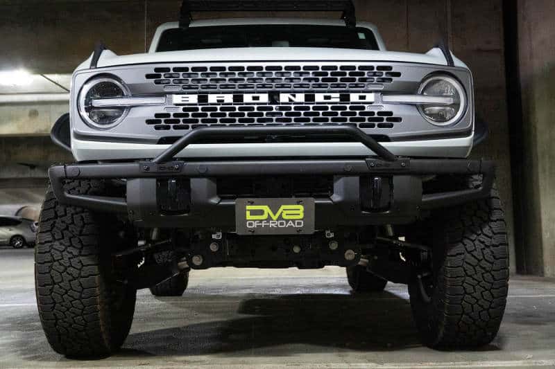 DV8 Offroad — DV8 Offroad 21-22 Ford Bronco Factory Front Bumper Licence Relocation Bracket - Front
License Bracket - view 13
